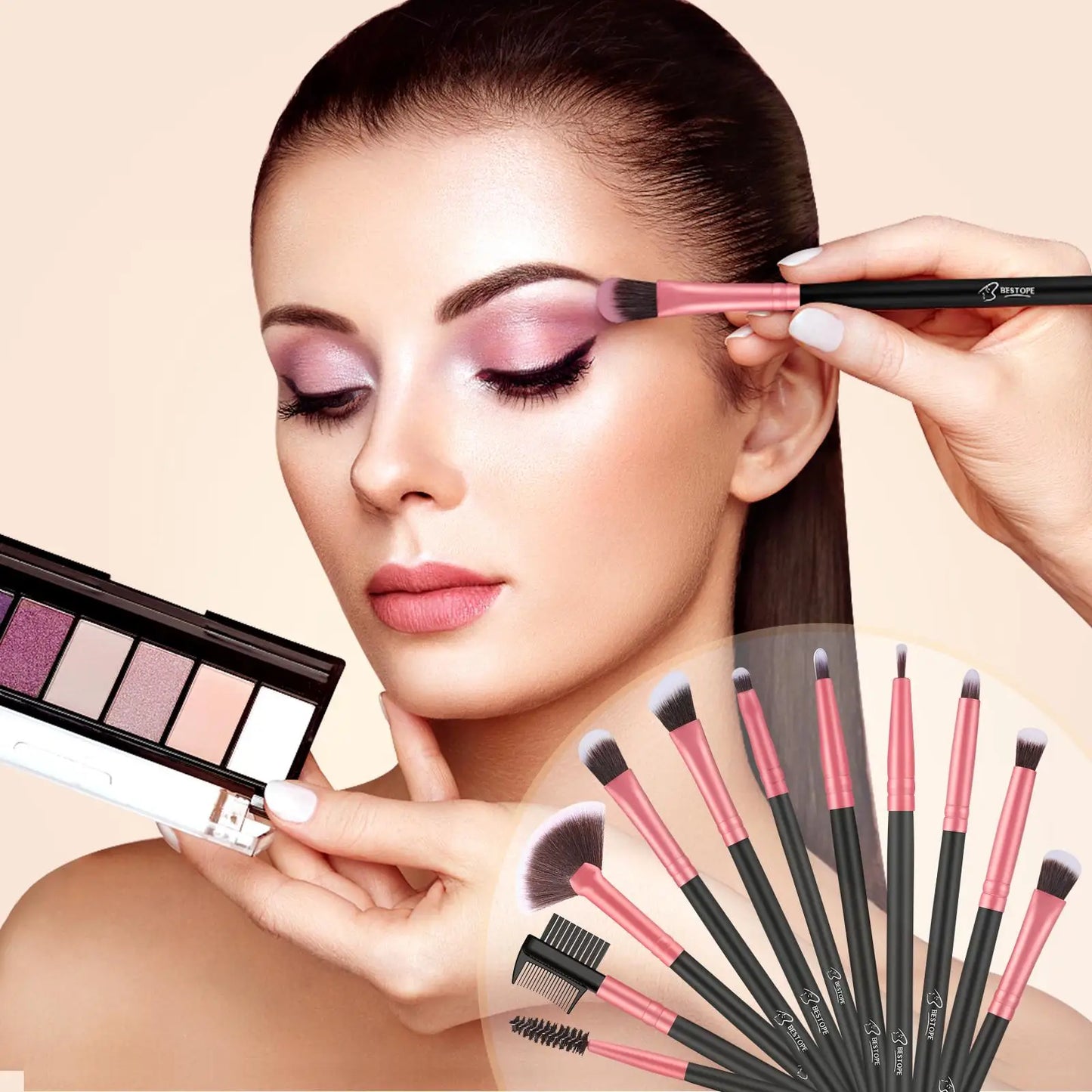 BESTOPE PRO Makeup Brushes Makeup Brush Set - 16 Pcs