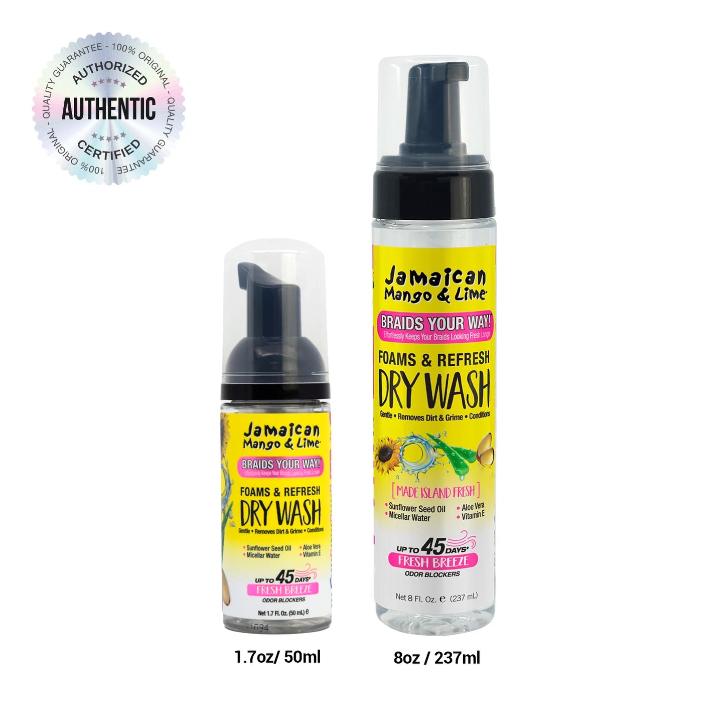 Jamaican Mango & Lime Foams & Refresh Dry Wash -