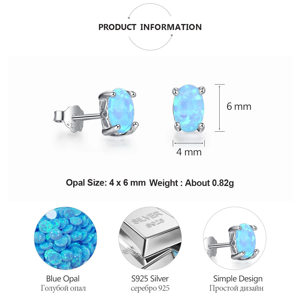 925 Sterling Silver Stud Earrings for Women