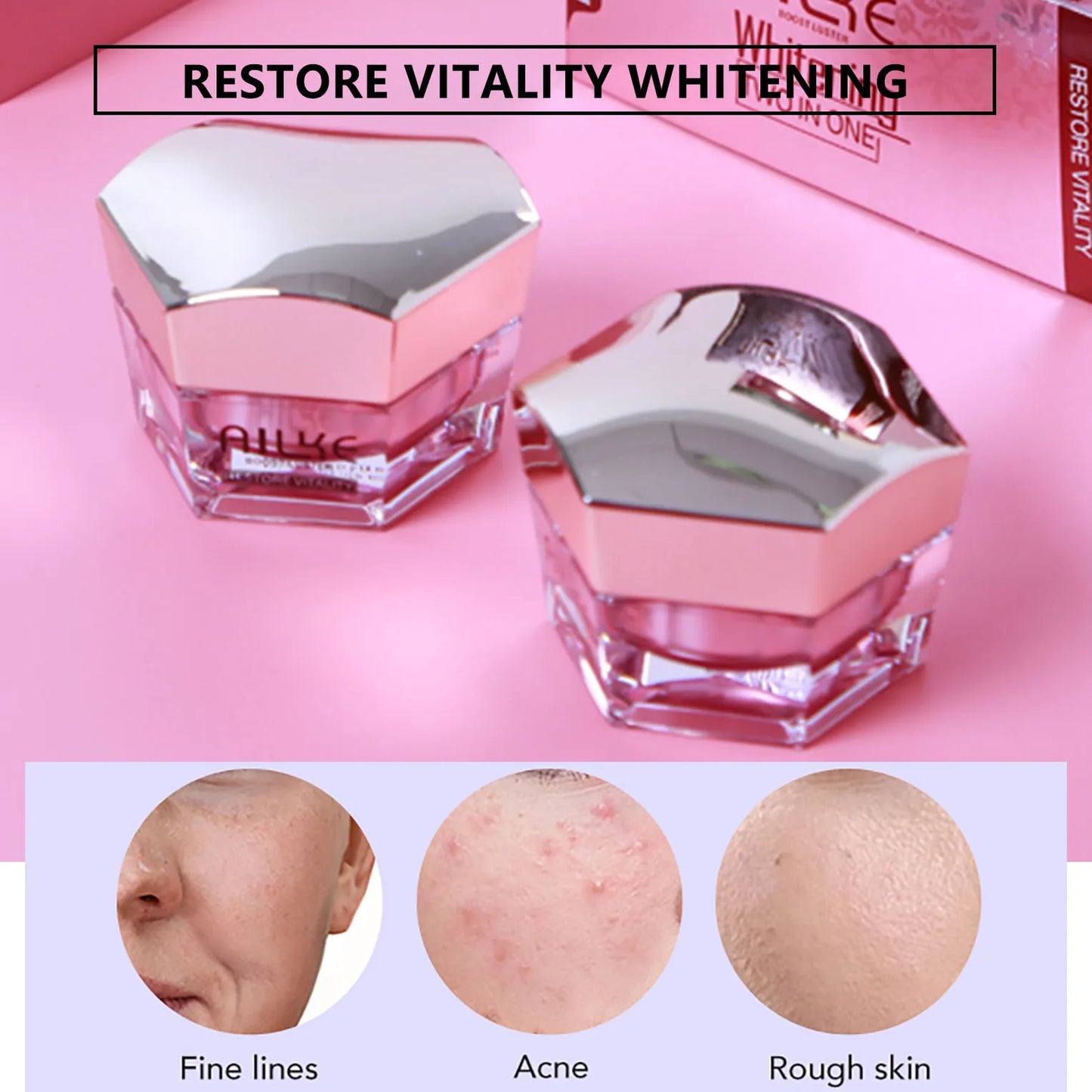 AILKE Lightenin Anti-Wrinkle Face Cream With Collagen, Hyaluronic Acid