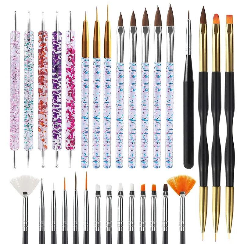 Nail Art Brush Design Tip Painting Drawing Carving Dotting Pen