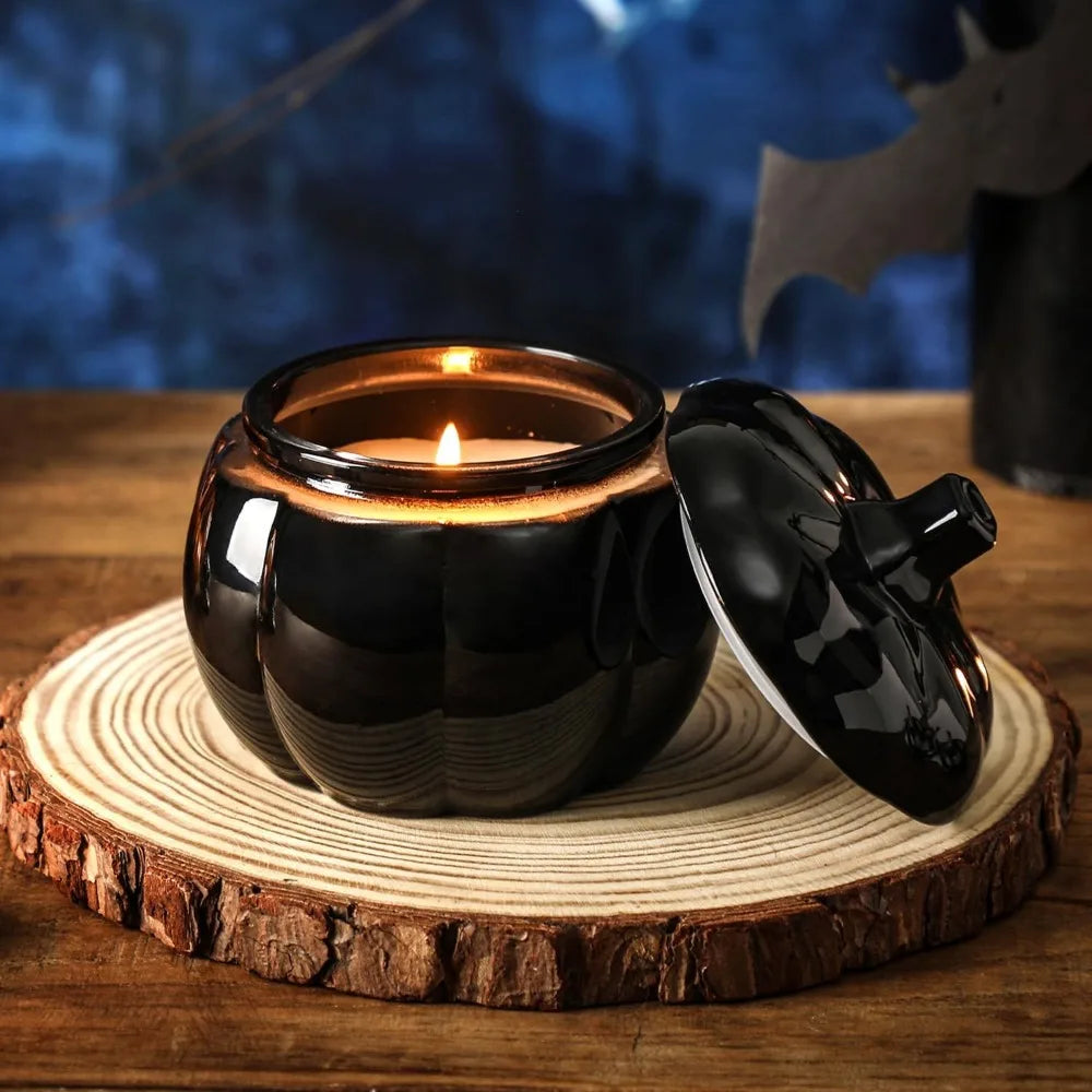 Container Fall Pumpkin Shaped Candle Vanilla Pumpkin Spice