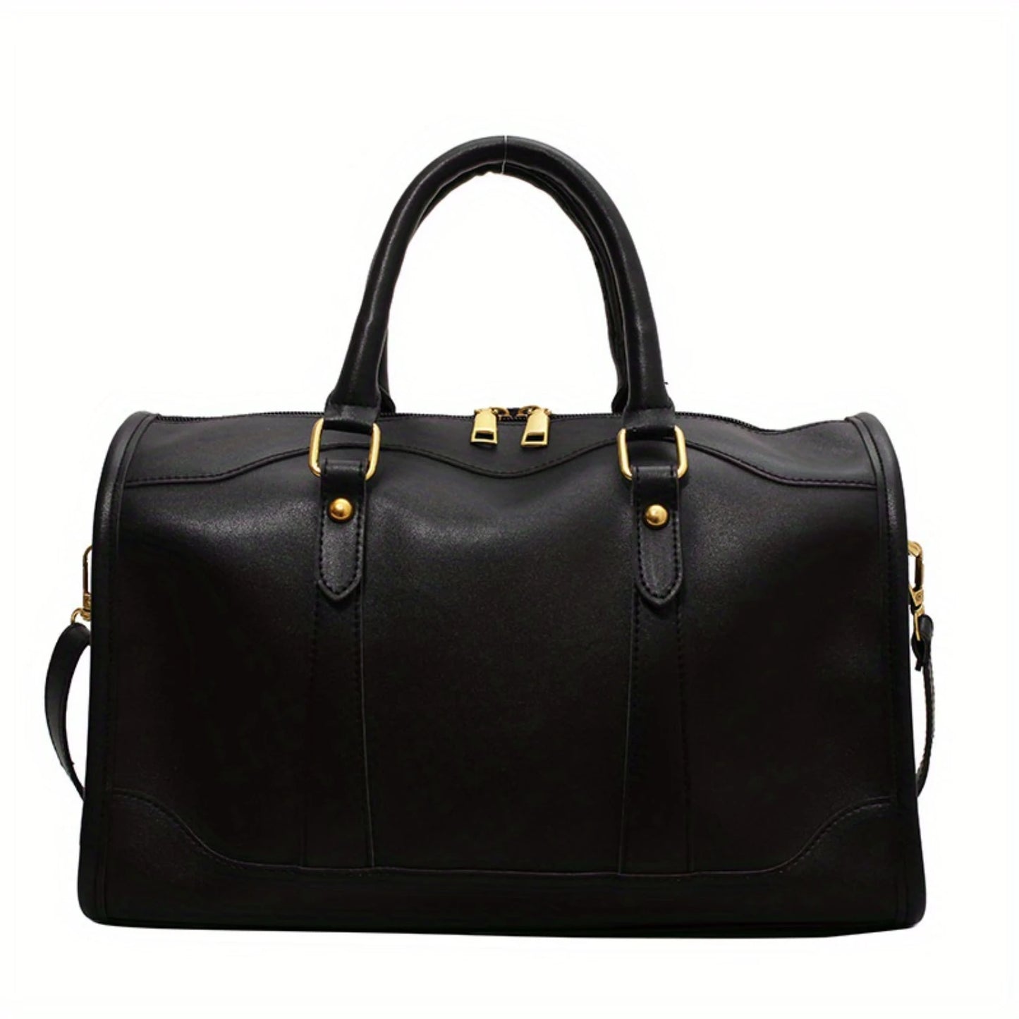 Elegant Vintage Boston Bag Chic PU Leather