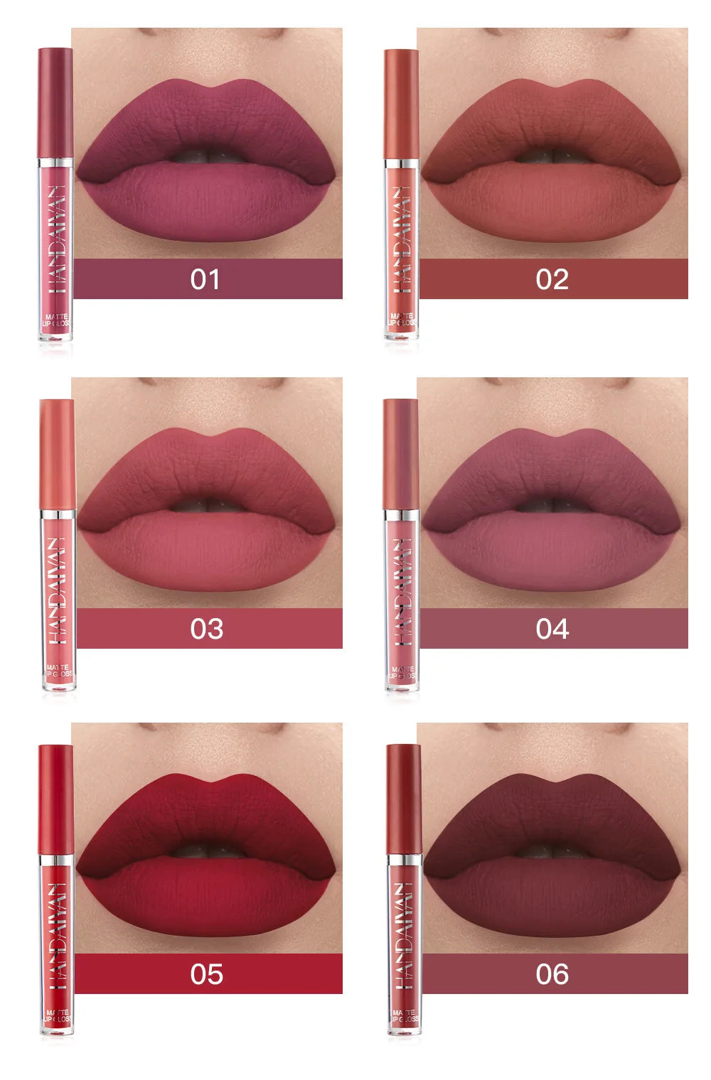 HANDAIYAN 6 matte velvet non-stick cup liquid lipstick