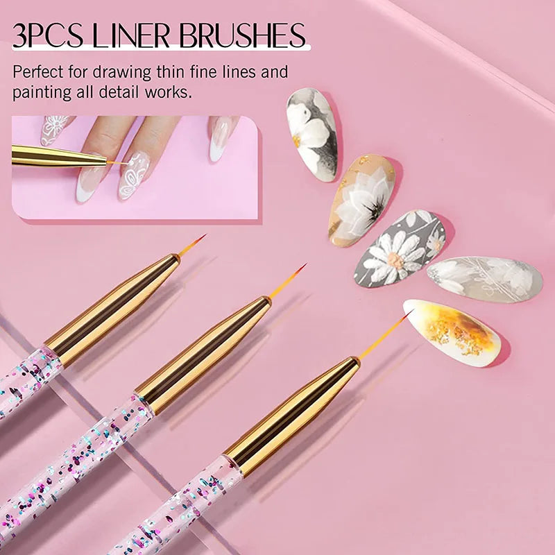 Nail Art Brush Design Tip Painting Drawing Carving Dotting Pen