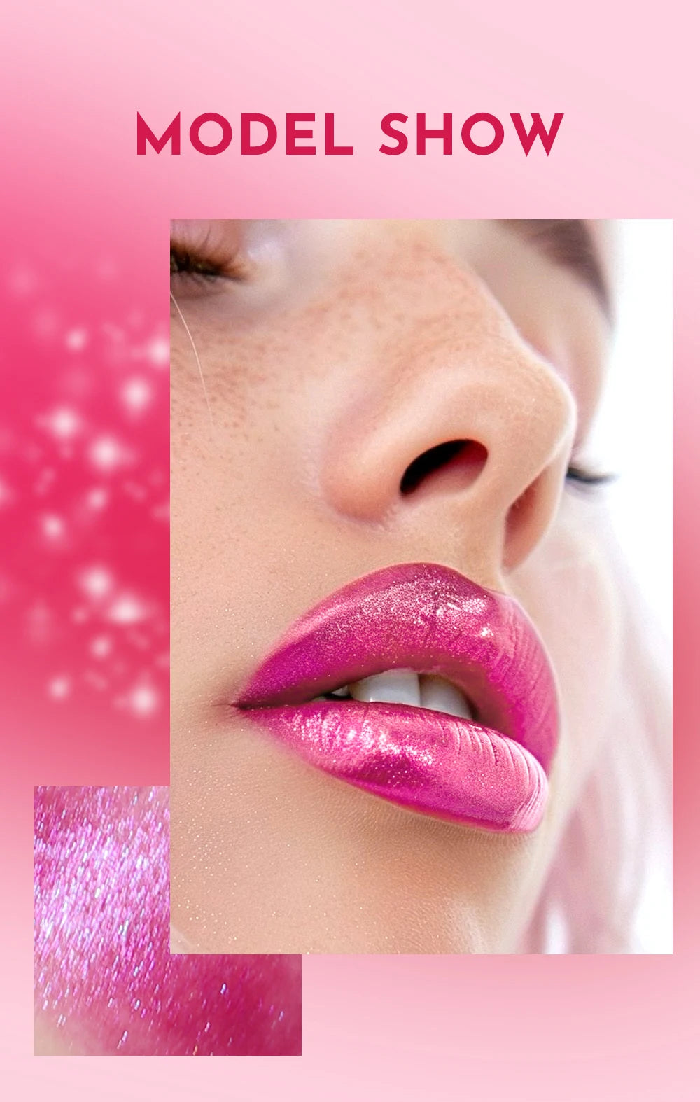 YOUNG VISION 6 pearlized shimmer lipsticks and eyeshadows