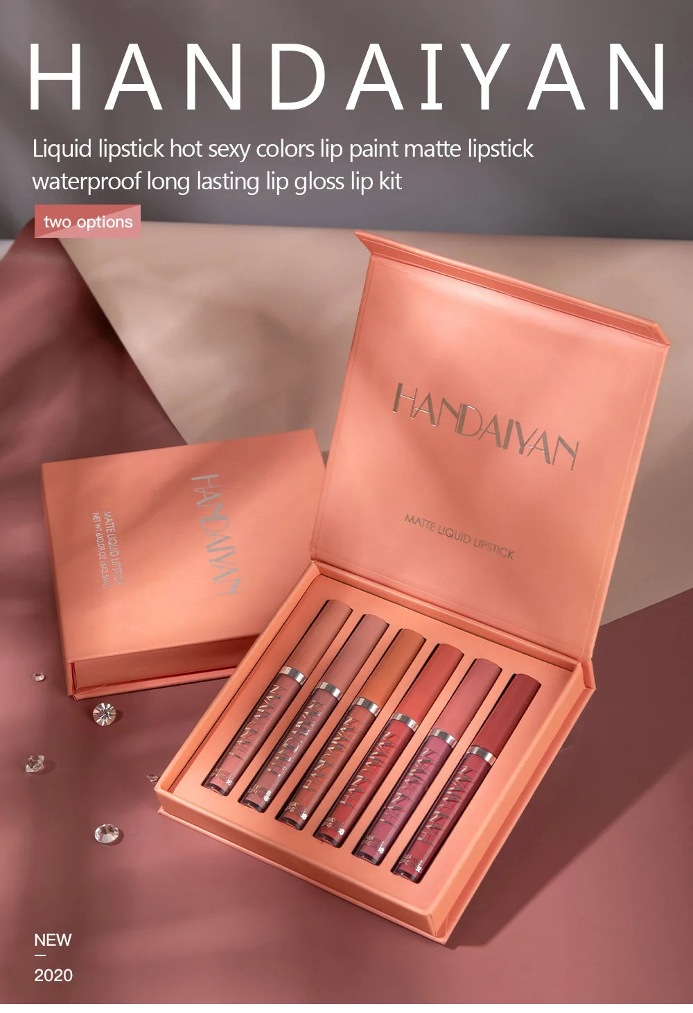 HANDAIYAN 6 matte velvet non-stick cup liquid lipstick