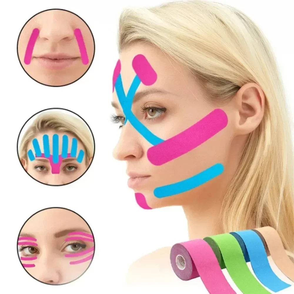 2.5CM x 5M Kinesiology Tape For Face V Line Neck