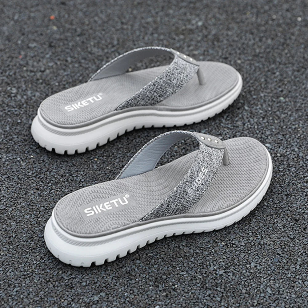 Womens Wedge Sandals Comfortable Thong Slippers