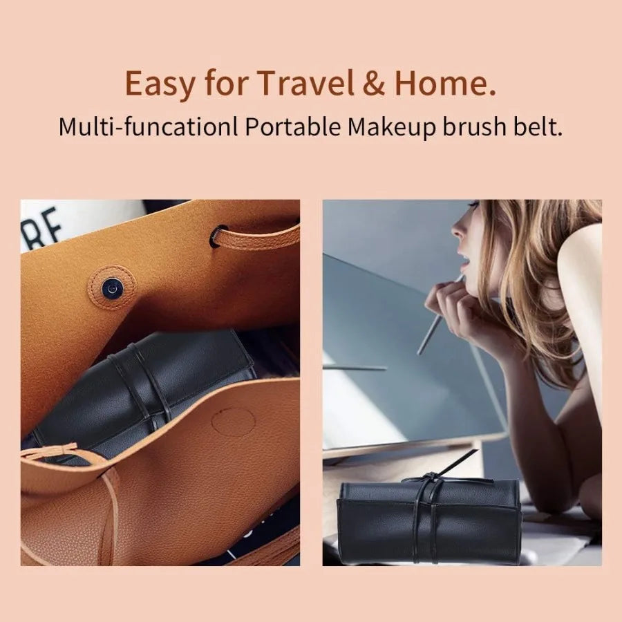 TLXT Rollup Makeup Brush Case For Travel Essentials