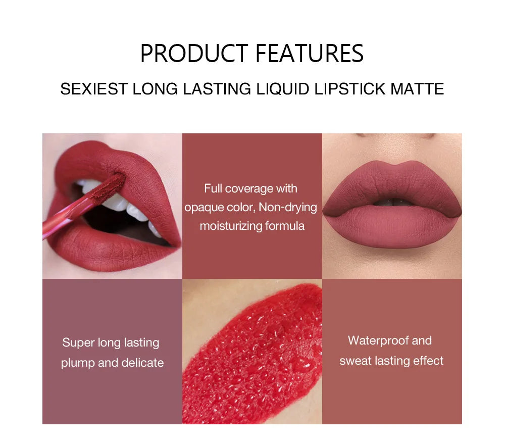 HANDAIYAN 6 matte velvet non-stick cup liquid lipstick