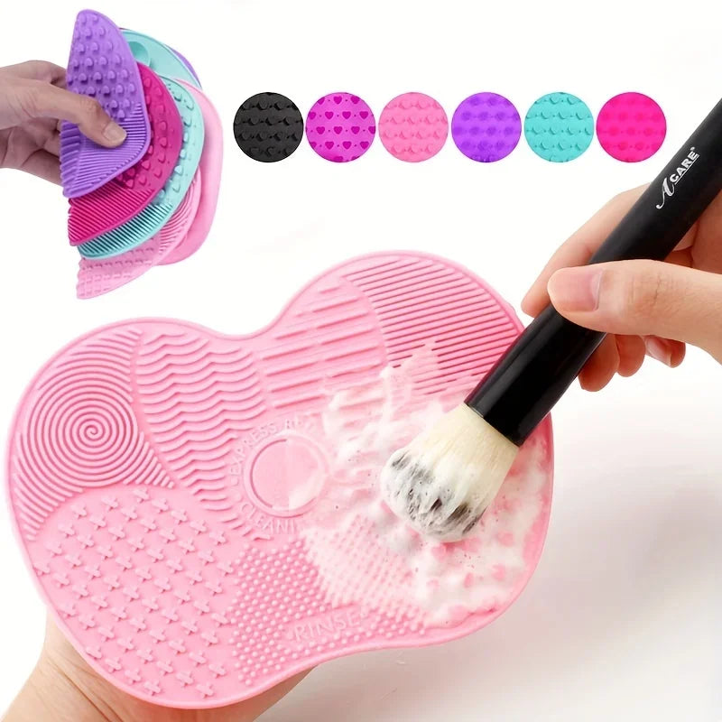 Hign-concerned Apple Silicone Makeup Brush Cleaning Pad