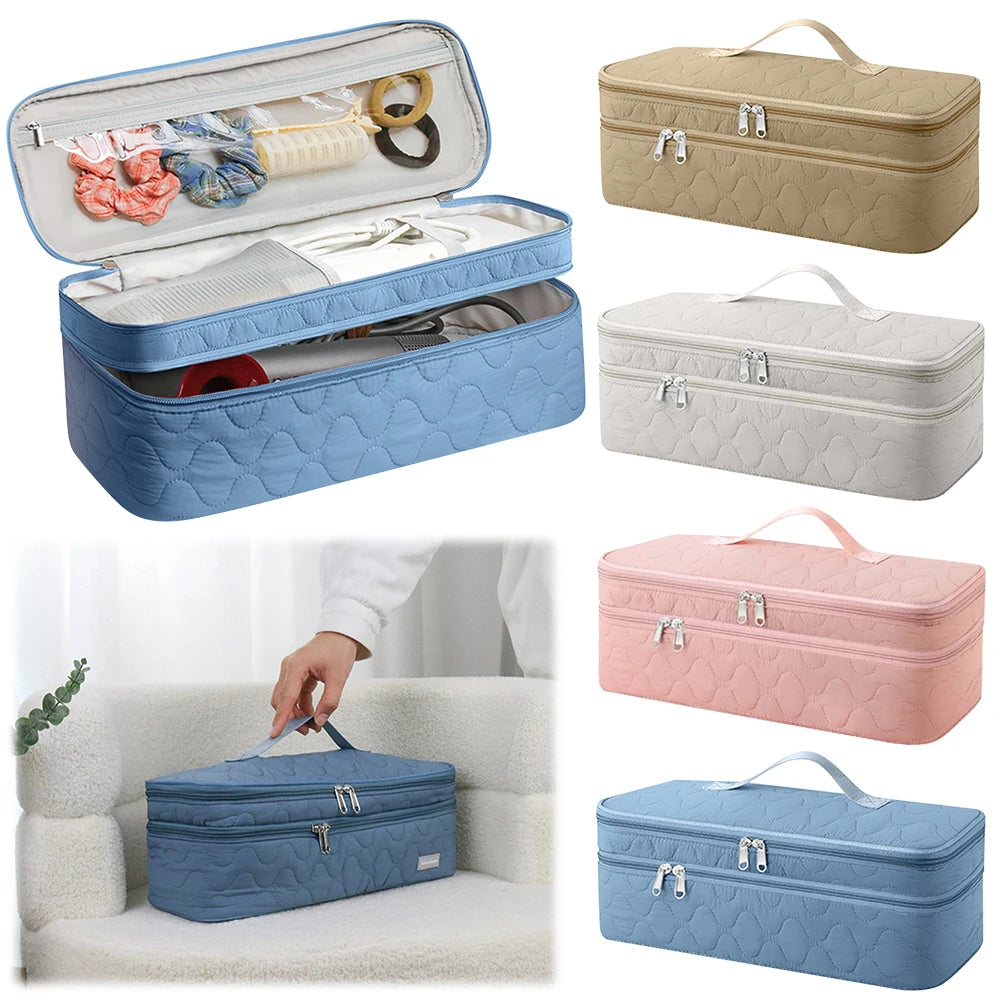 Double-Layer Travel Carrying Case Hair Tools Travel Bag