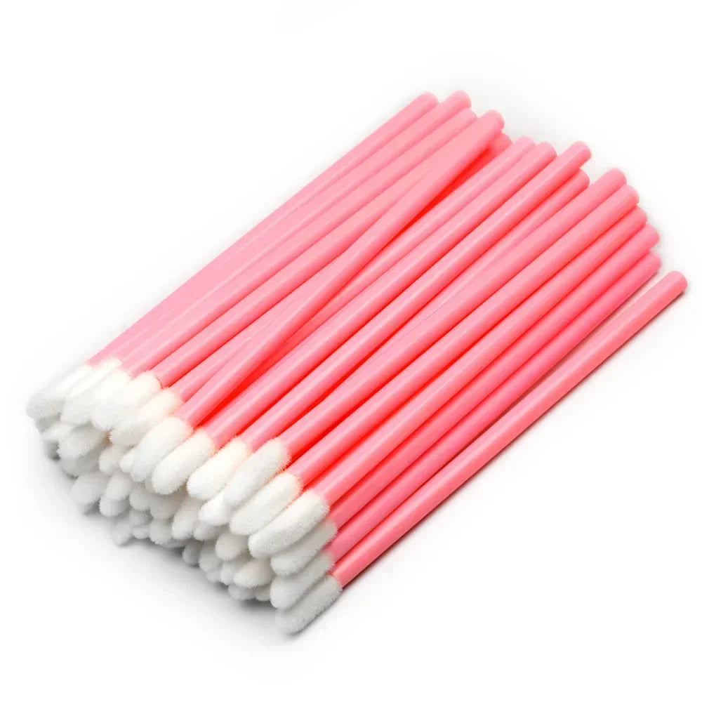 50pcs Disposable Make Up Lip Brush Lipstick Gloss Wands Applicator