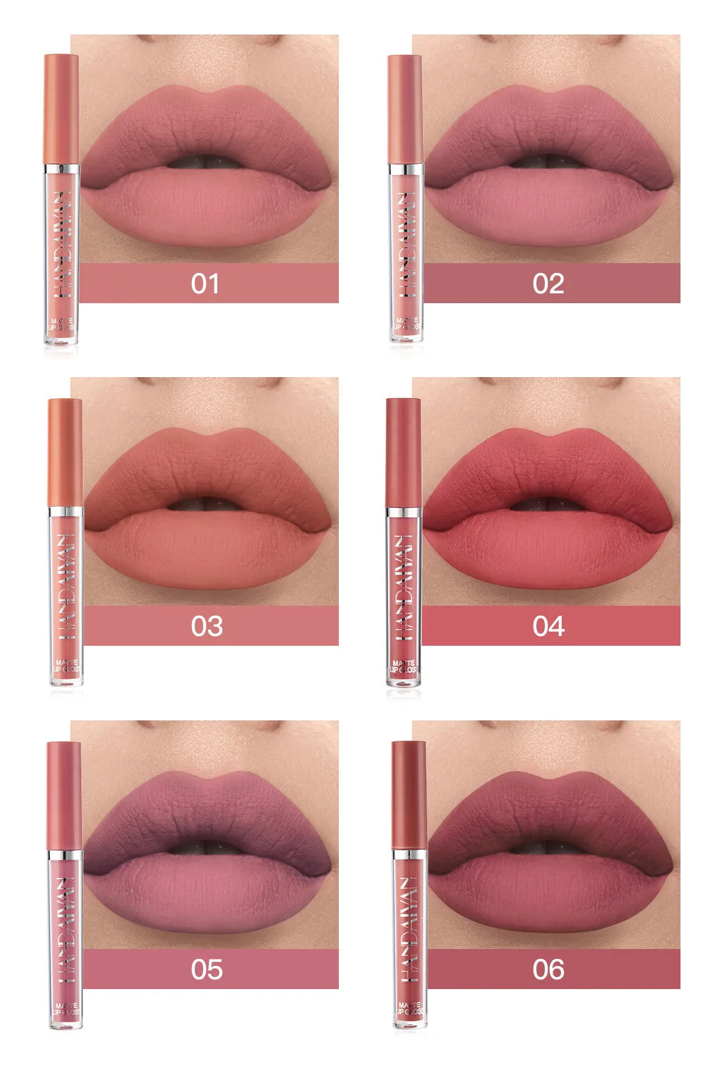 HANDAIYAN 6 matte velvet non-stick cup liquid lipstick