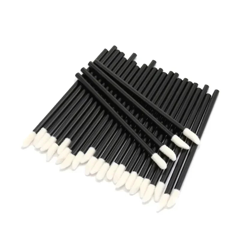 50pcs Disposable Make Up Lip Brush Lipstick Gloss Wands Applicator