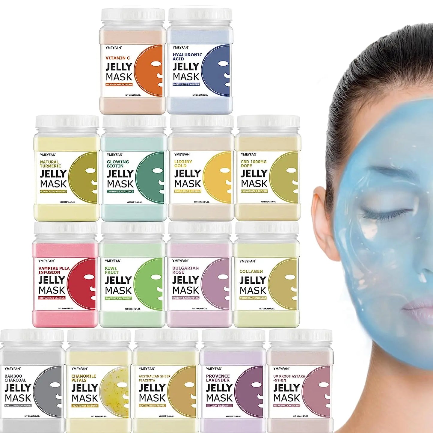 15/10/5PCS Jelly Face Mask Powder for Facials