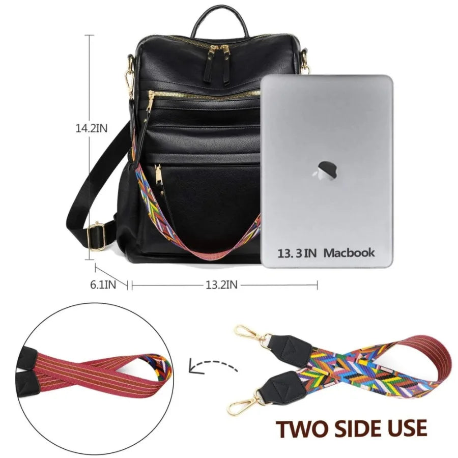 PU Leather Backpack Purse