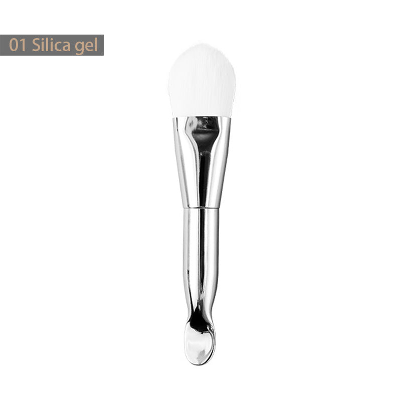 Face Mask Brush Double Ended Raccoon Hair Nylon Handle