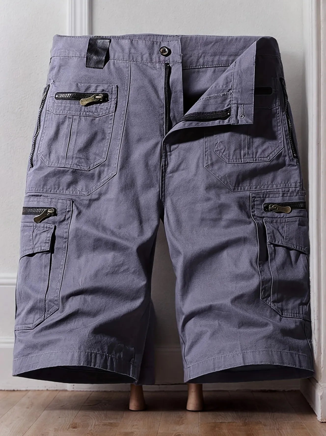 Men's Summer Multi-Pocket Cotton Cargo Capris -