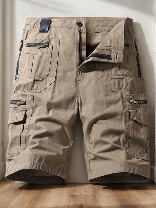 Men's Summer Multi-Pocket Cotton Cargo Capris -
