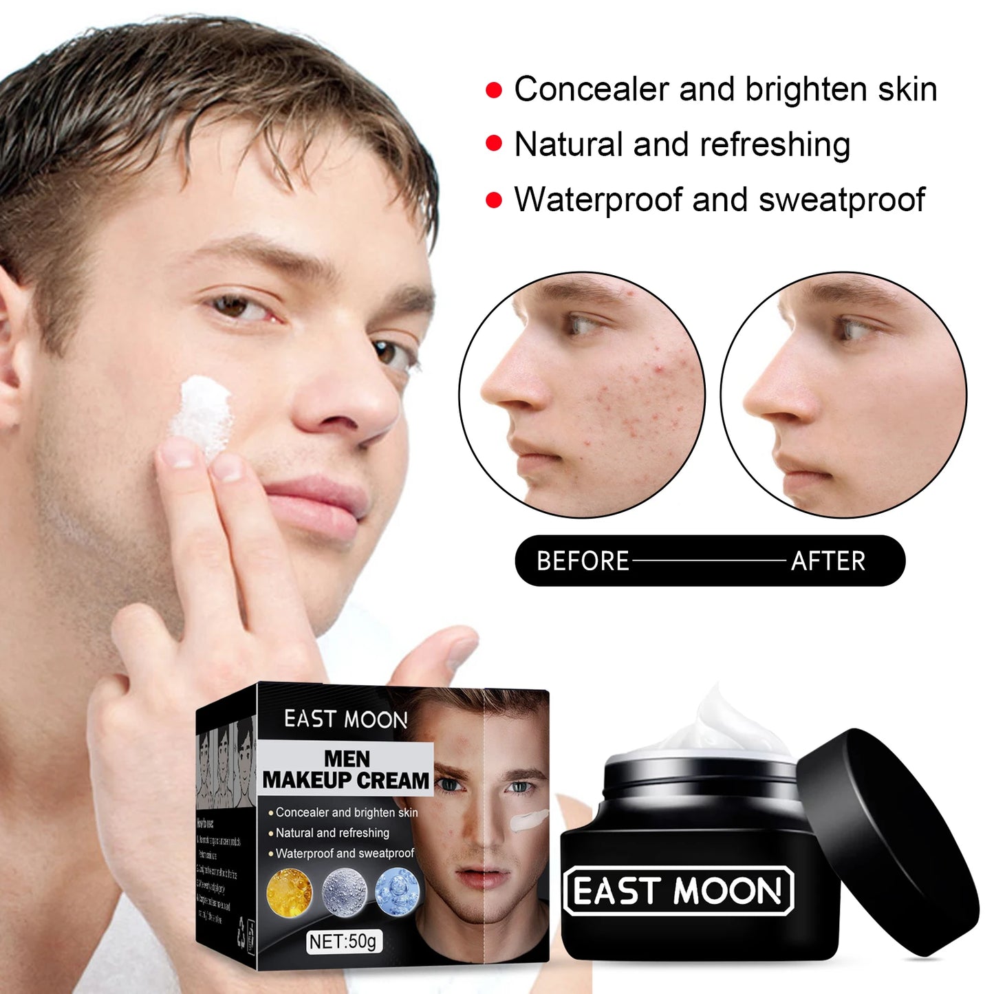 Conceal Whitening Tone-Up Cream Natural Refreshing Waterproof Makeup Cream