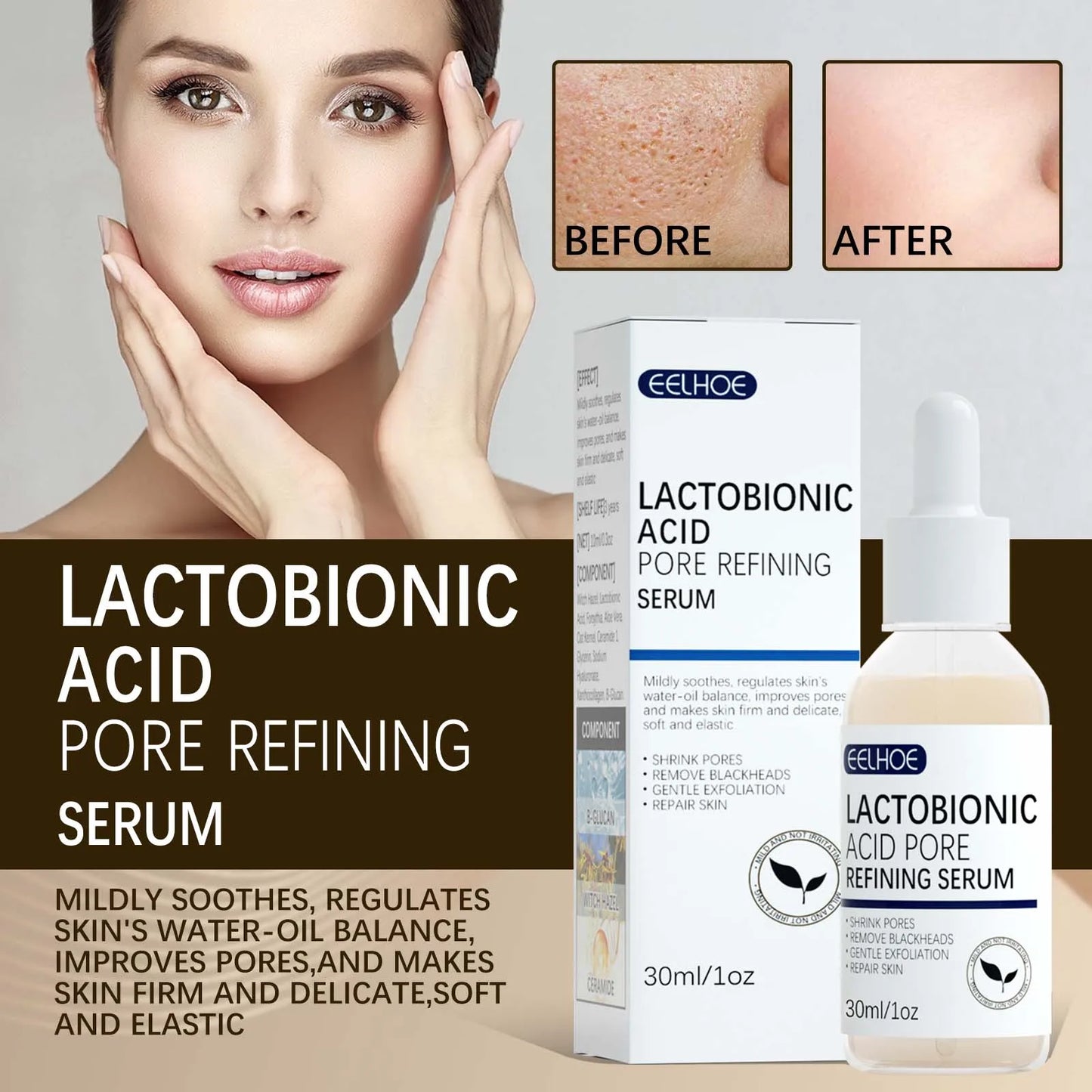 Lactose Acid Pore Narrowing Essence Hydrating Moisturizing Delicate Repair