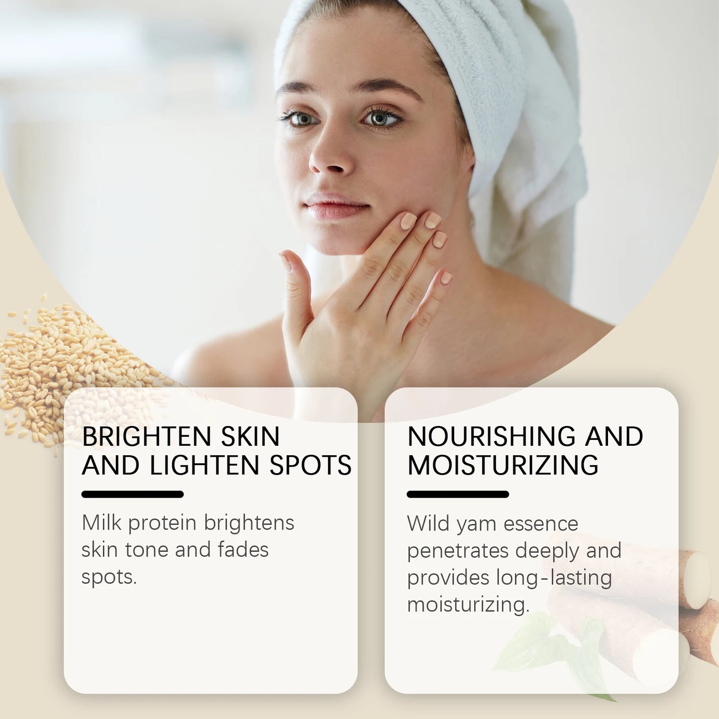 Eelhoe Wild Yam Moisturizing Repair Cream with Rice Extract