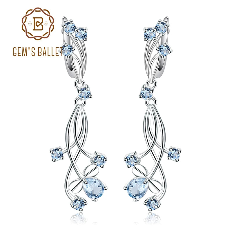 Flower Design 3.89t Natural Sky Blue Topaz Gemstone