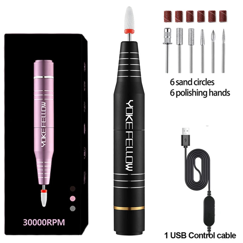 30000RPM USB Nail Drill Machine For Acrylic Nail Gel t