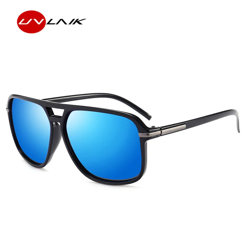 UVLAIK Rectangle Polarized Sunglasses Men