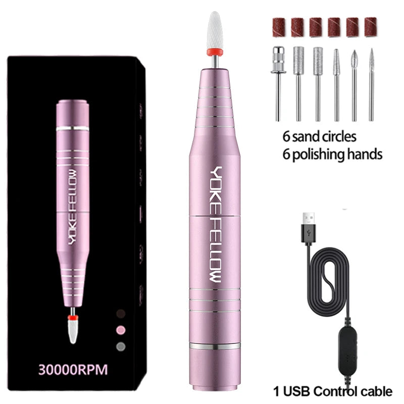 30000RPM USB Nail Drill Machine For Acrylic Nail Gel t