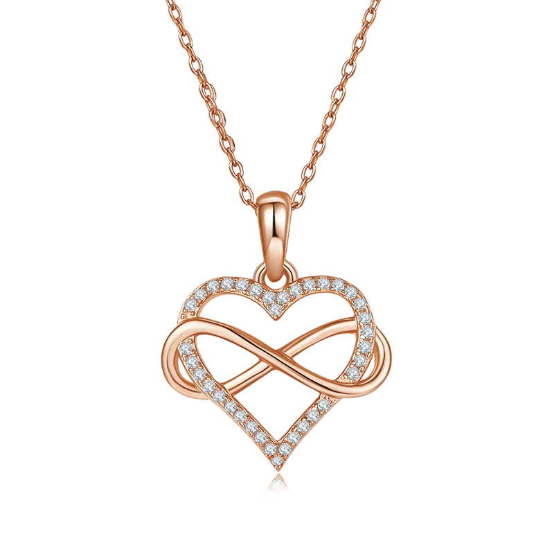 GEM'S BALLET 925 Sterling Silver Family Infinity Necklace