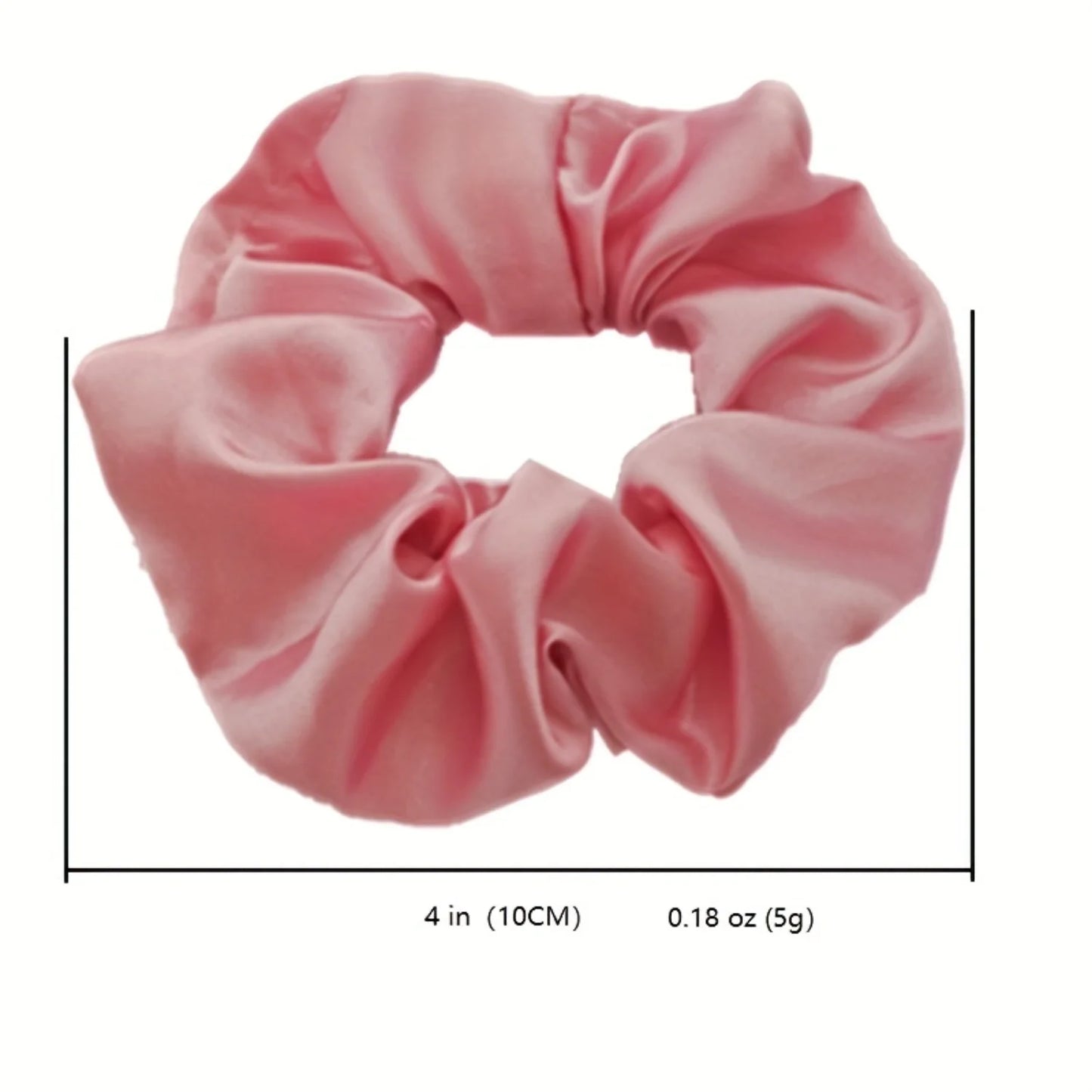 60pcs Satin Scrunchies Simple Solid Color