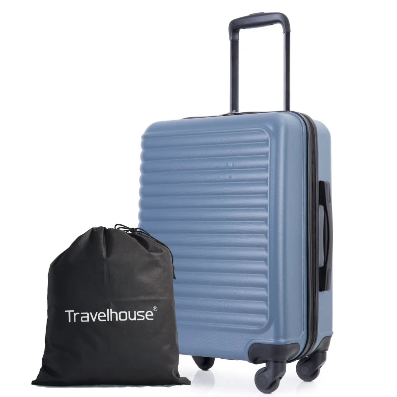 Travelhouse Lightweight ABS Luggage Spinner Wheels Carry On