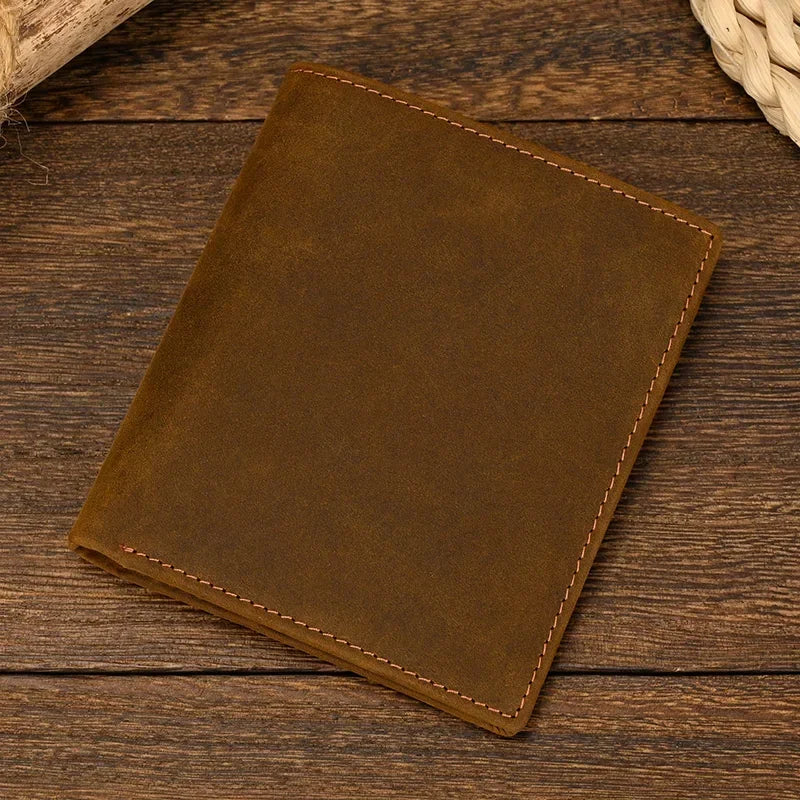 Genuine Leather Short Wallet Card Holder For Men Premium