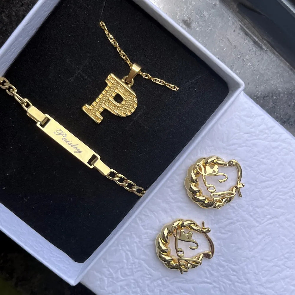 Custom Name Jewelry Set Personalized Mini Baby Girls