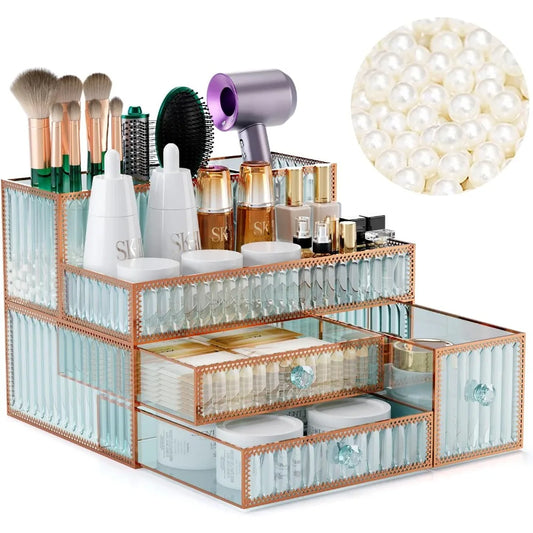 Makeup Organizer Countertop - Tempered Glass