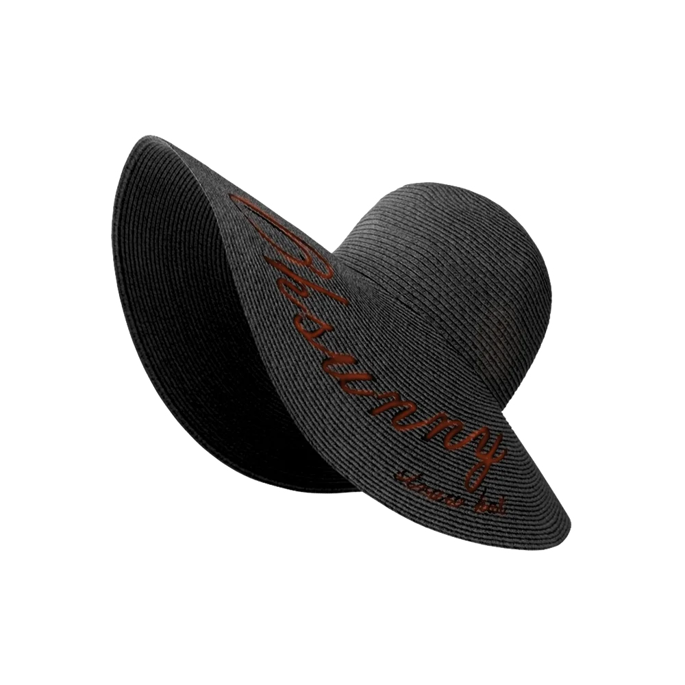 OhSunny Foldable Straw Hat Summer Extra Wide Large Brim