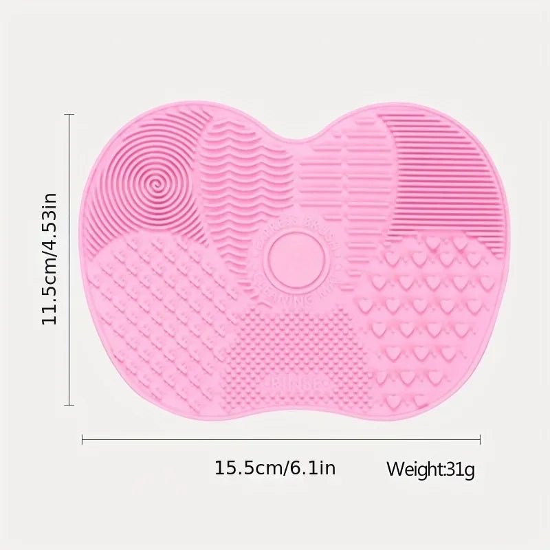 Hign-concerned Apple Silicone Makeup Brush Cleaning Pad
