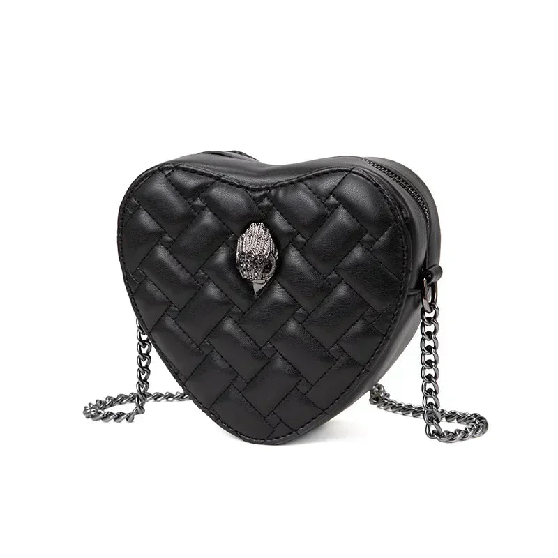 2024 Women's Heart-Shaped Herringbone Crossbody Bag
