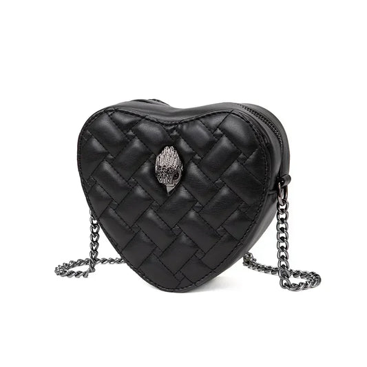 2024 Women's Heart-Shaped Herringbone Crossbody Bag