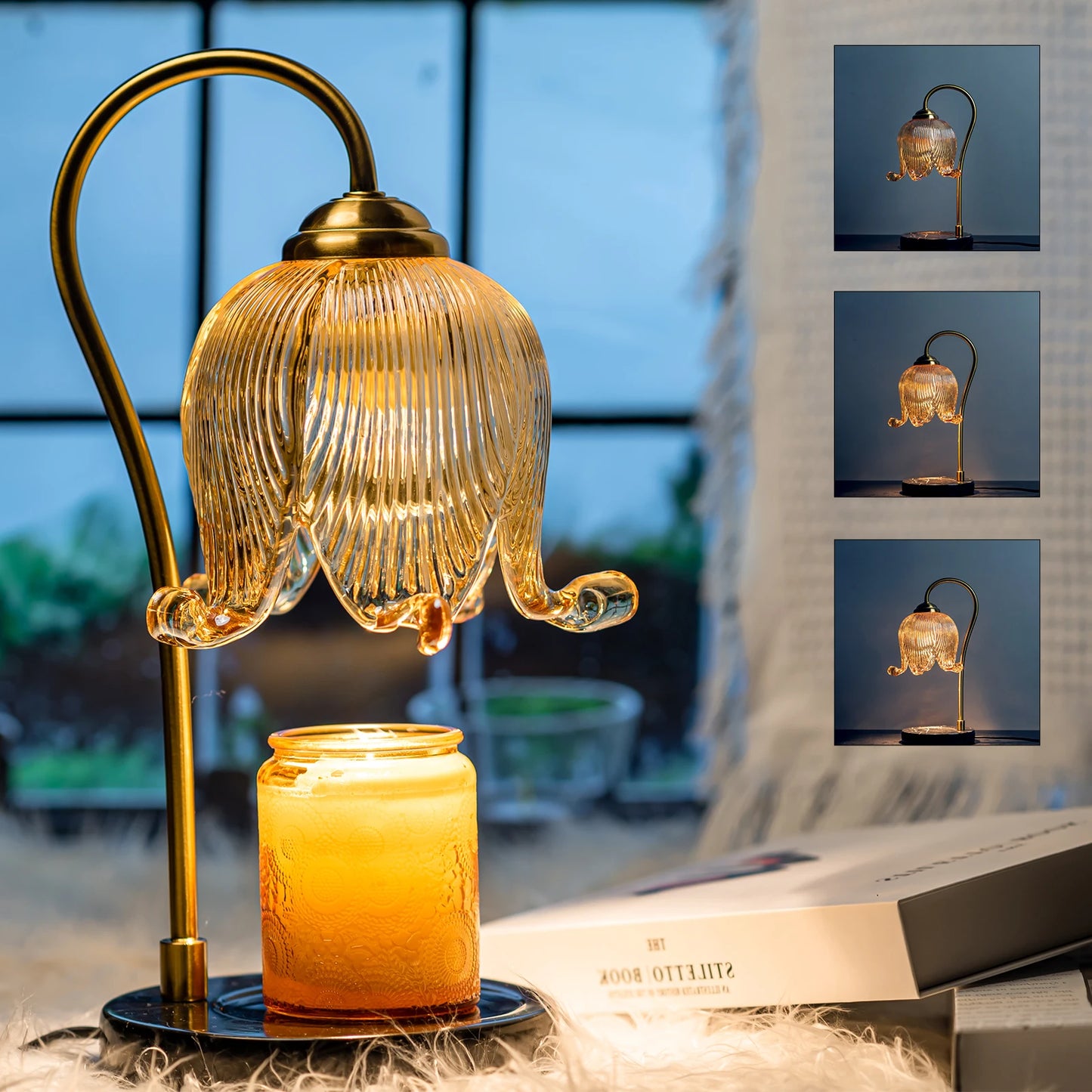 Tulip Flower Warm Candle Lamp French Retro Night Light