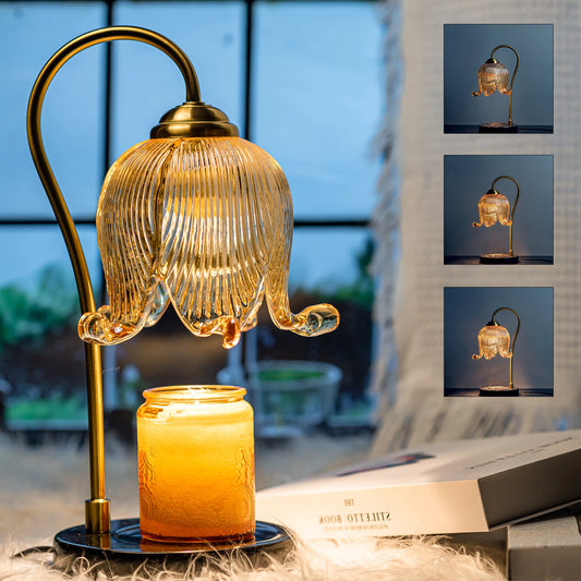 Tulip Flower Warm Candle Lamp French Retro Night Light