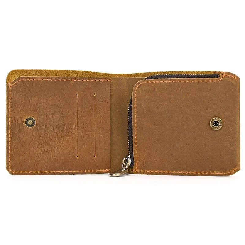 Genuine Leather Short Wallet Card Holder For Men Premium