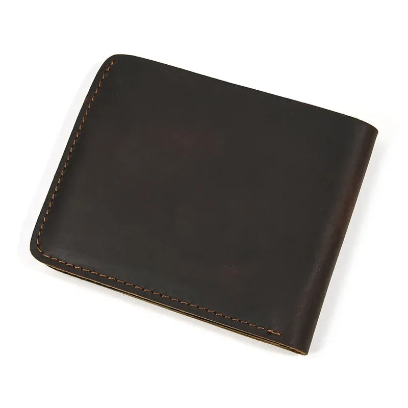 Genuine Leather Short Wallet Card Holder For Men Premium