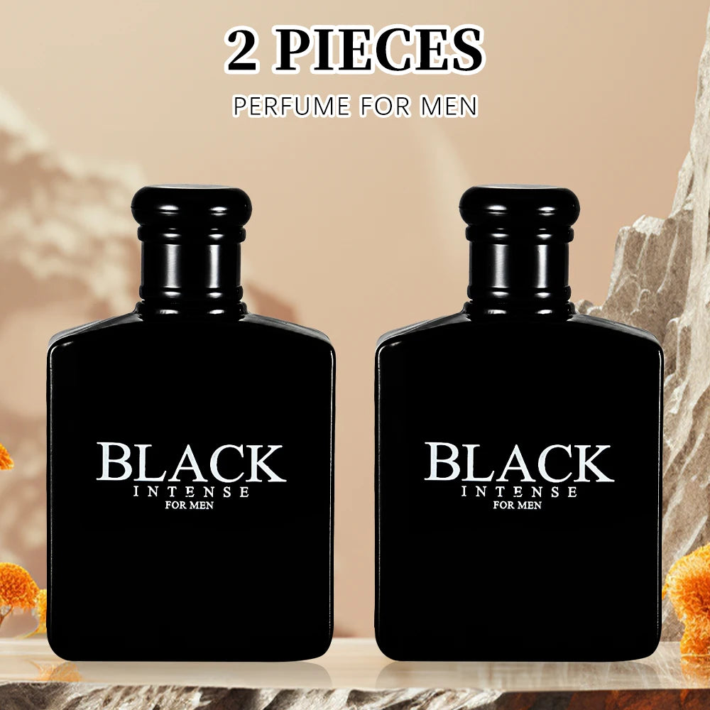 BLACK CHARM Eau de Parfum Spray 2 Pcs 3.4 Ounce / 100 Ml Woody Aromatic Fragrance