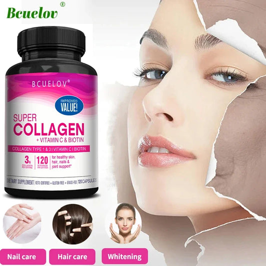 Collagen + Vitamin C plus Biotin, Anti-Aging Support,