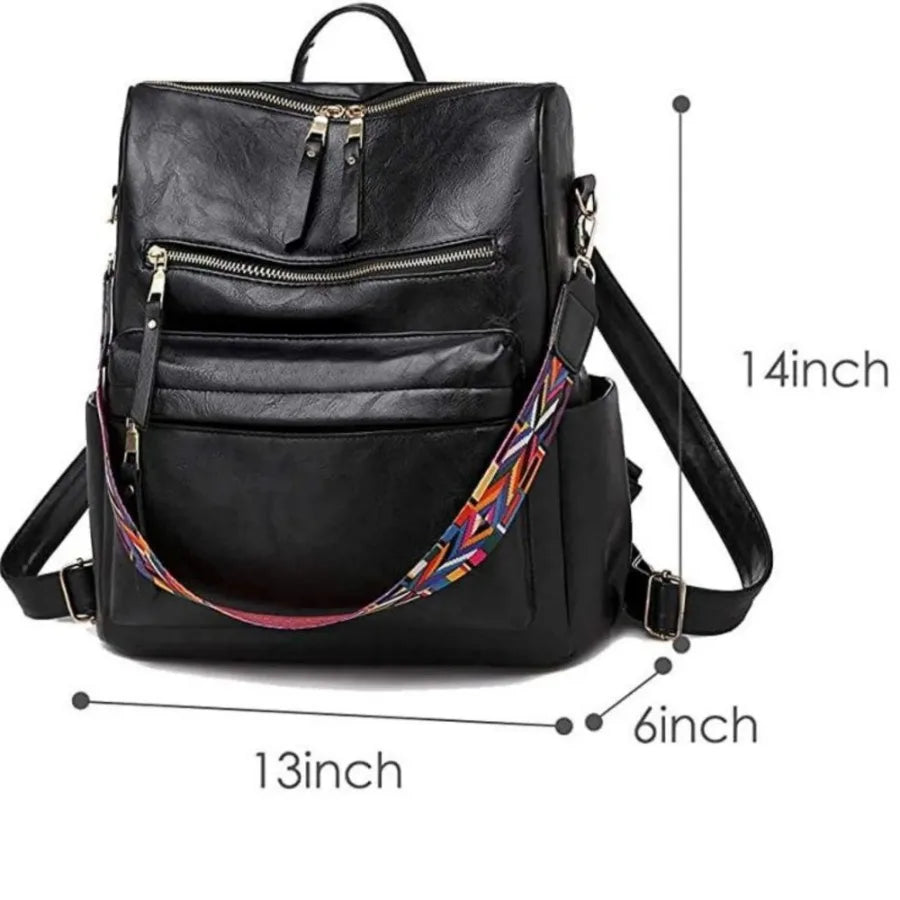PU Leather Backpack Purse
