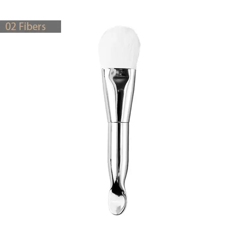 Face Mask Brush Double Ended Raccoon Hair Nylon Handle